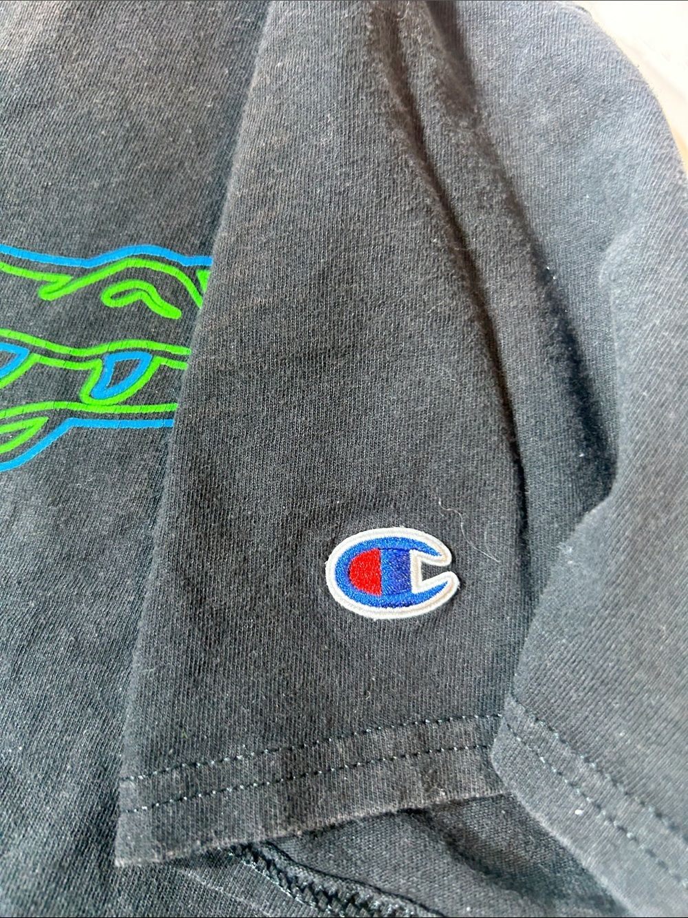Champion Florida Gators Black T-Shirt with Neon Mascot Graphic - Picture 4 of 4